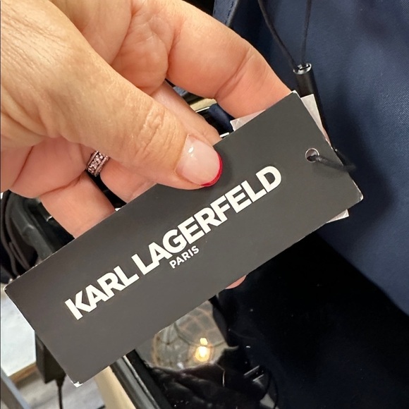 Karl Lagerfeld Paris Navy Nylon Backpack